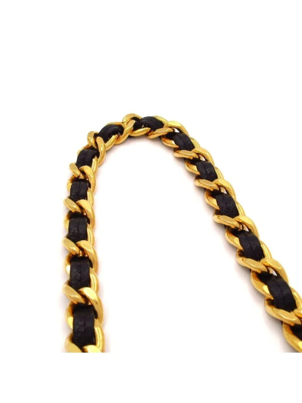 Chanel Wallet Black Chain Gold Shoulder